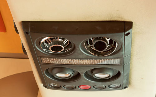 Close up of air inlet in the car