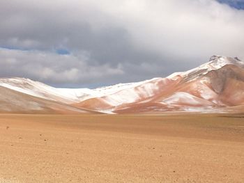 Scenic view of desert against sky