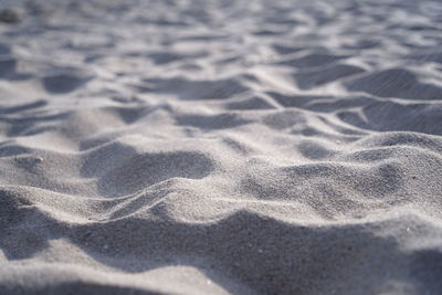 High angle view of sand on beach