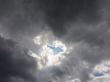 Low angle view of storm clouds in sky