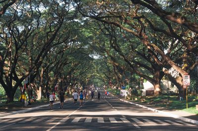 Group of people on road in city