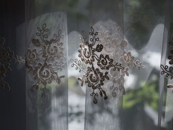 Full frame shot of curtain on window