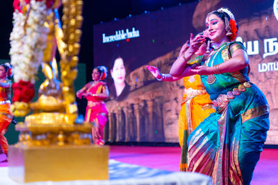 Full length of a young woman in traditional clothing