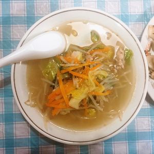 Close-up of soup in bowl