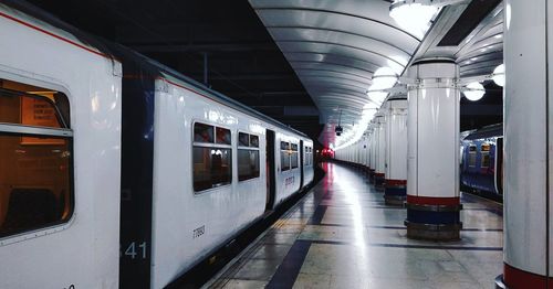 Train at railroad station