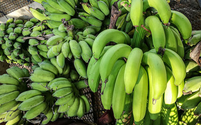 High angle view of fruits for sale in market