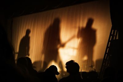 Behind the curtain at a concert
