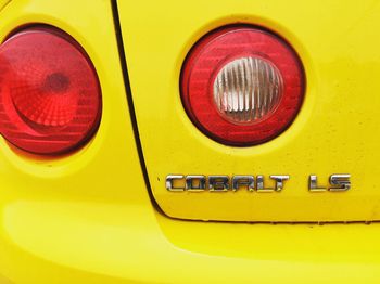 Full frame shot of yellow car