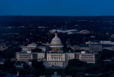 City at dusk