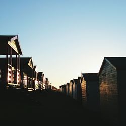 Low angle view of building against clear sky