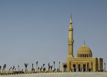 Low angle view of temple against clear sky