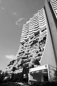 Low angle view of buildings against sky