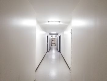 Empty corridor of building