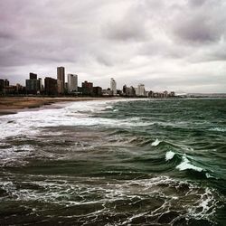 View of sea against cloudy sky