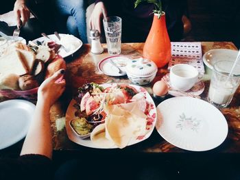 Person holding food in spring