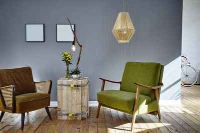 Table and chairs at home