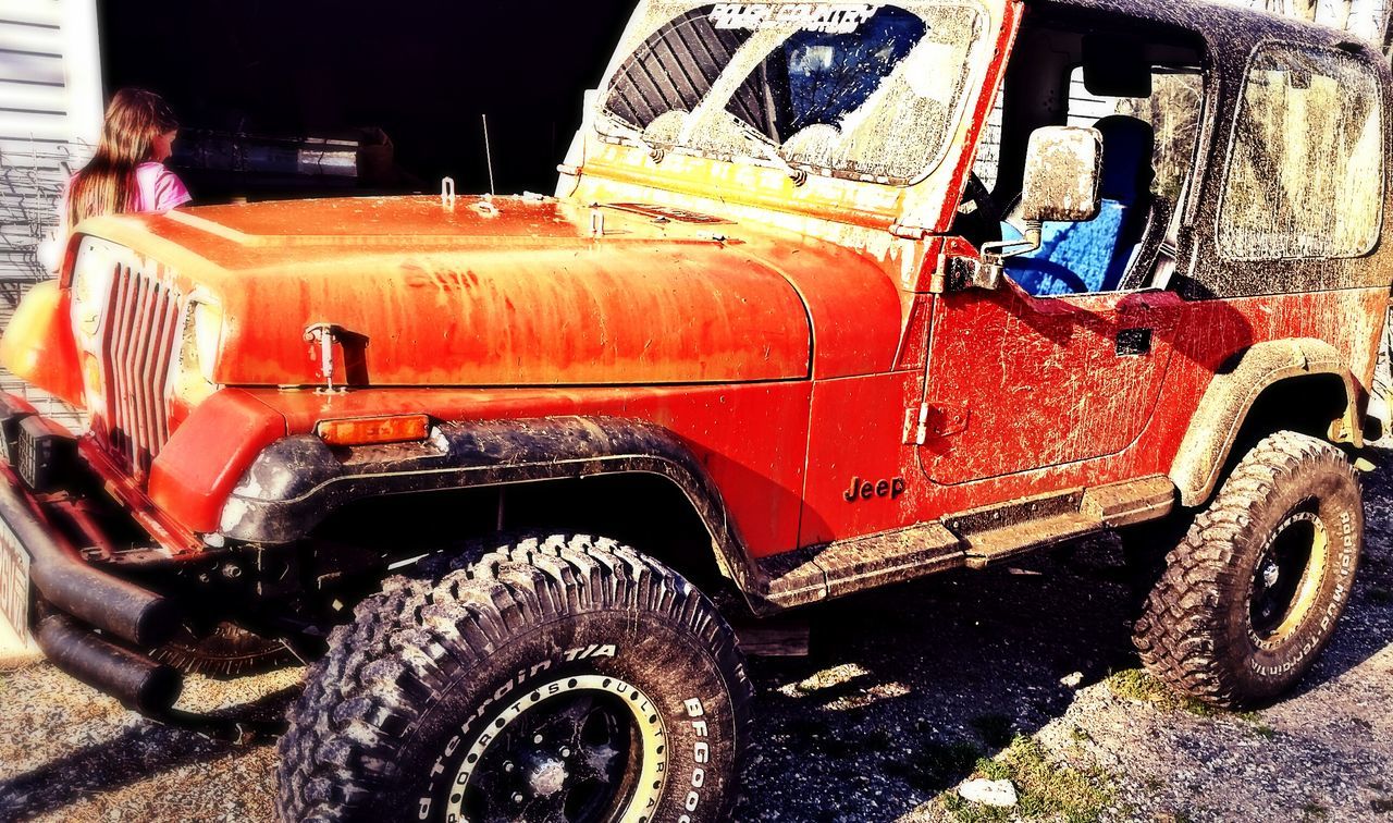 Muddy jeep