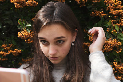 Portrait of beautiful young woman