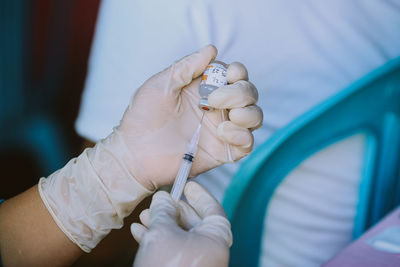 Close-up of human hand holding hands