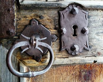 Close-up of door knocker