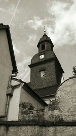 Low angle view of church against sky