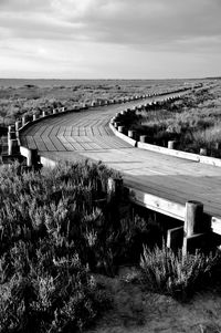 High angle view of railroad track