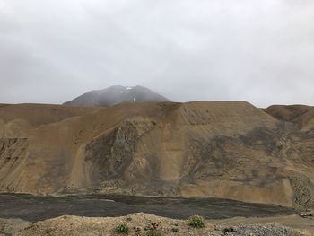 Scenic view of desert against sky