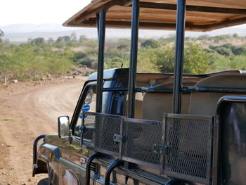 View of vehicle on road