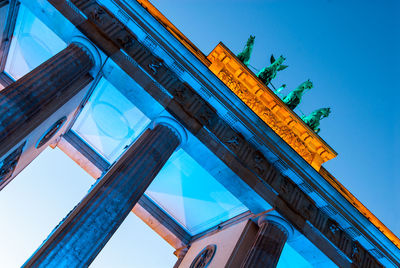 Low angle view of brandenburg gate
