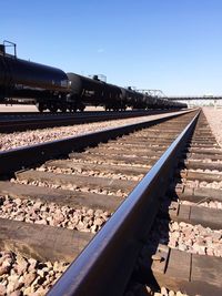 Surface level of railroad tracks