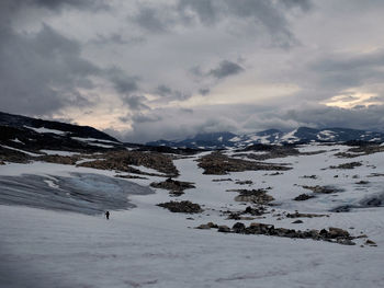 lonely hiker in