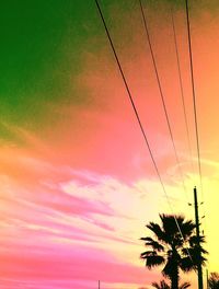 Low angle view of sky at sunset