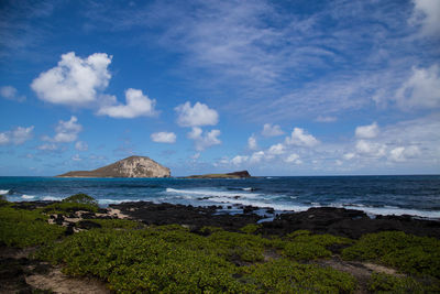 Scenic view of sea against sky