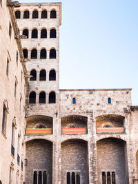 Low angle view of historical building against sky