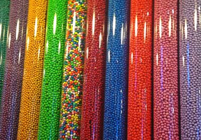 Full frame shot of multi colored market stall