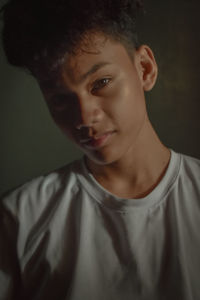 Close-up portrait of young man