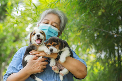 Woman with dog