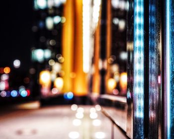 Defocused image of illuminated lights