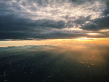 Aerial view of cloudy sky