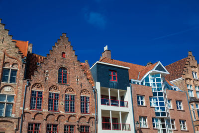  houses representative of the traditional arquitecture of the historical bruges town