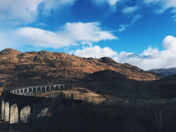 Glenfinnan on landscape against sky