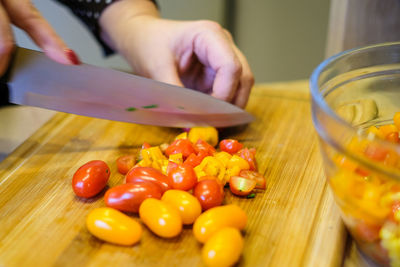 Close-up of food on table