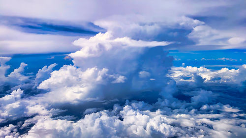 Aerial view of clouds in sky