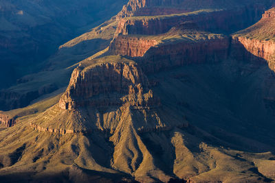 Aerial view of rock formations