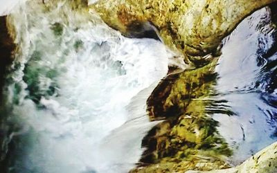 Scenic view of waterfall