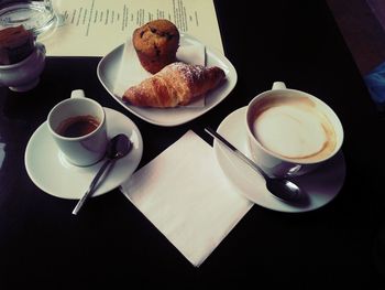 Coffee cup on table