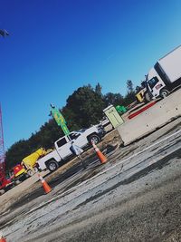 Construction site against clear sky