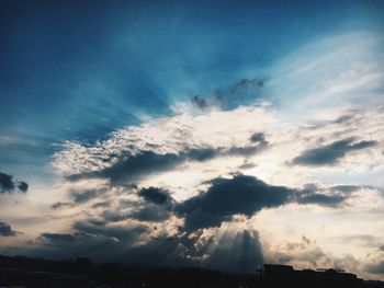 Low angle view of dramatic sky