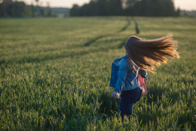 Woman in field