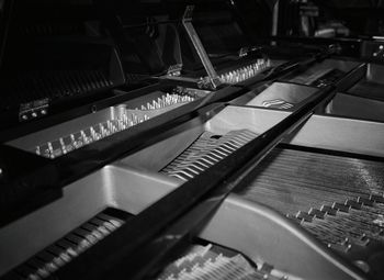 Close-up of piano keys